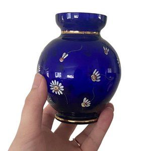 1910’s Antique Vintage Bulbous Thick Walled Glass Vase